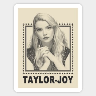 Anya Taylor Joy Vintage Retro Black Style Sticker